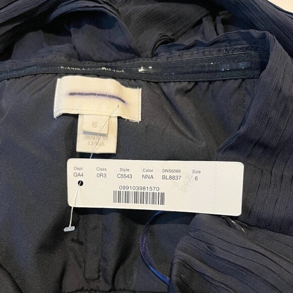 J. Crew Silk Chiffon Anabel Long Dress Gown C5543 formal bridesmaid Navy 6 - Picture 6 of 6